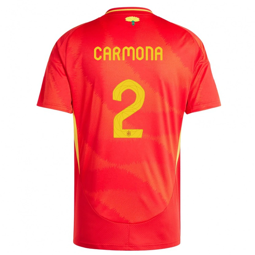 Danxen Børn Spanien José Ángel Carmona #2 Rød Hjemmebane Spillertrøjer 24-26 Trøje T-Shirt