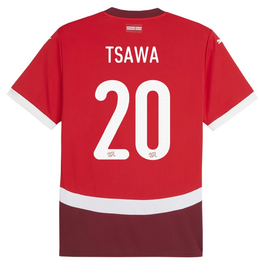 Danxen Børn Schweiz Cheveyo Tsawa #20 Rød Hjemmebane Spillertrøjer 24-26 Trøje T-Shirt