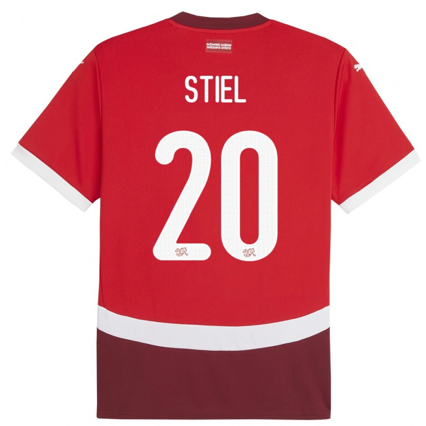 Danxen Børn Schweiz Jill Stiel #20 Rød Hjemmebane Spillertrøjer 24-26 Trøje T-Shirt