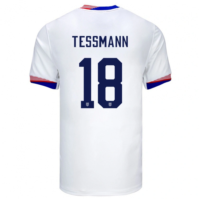 Danxen Børn Usa Tanner Tessmann #18 Hvid Hjemmebane Spillertrøjer 24-26 Trøje T-Shirt