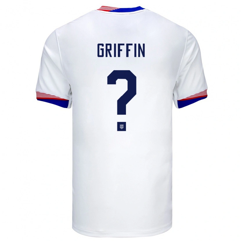 Danxen Børn Usa Jordan Griffin #0 Hvid Hjemmebane Spillertrøjer 24-26 Trøje T-Shirt