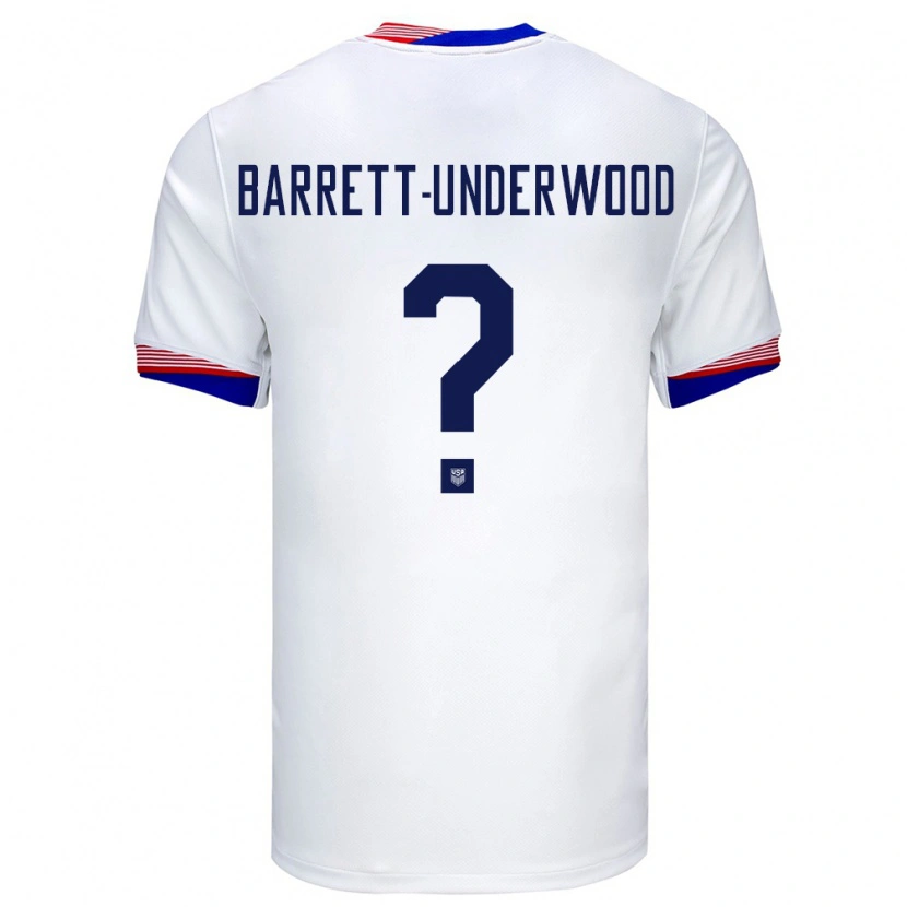 Danxen Børn Usa Keehan Barret-Underwood #0 Hvid Hjemmebane Spillertrøjer 24-26 Trøje T-Shirt