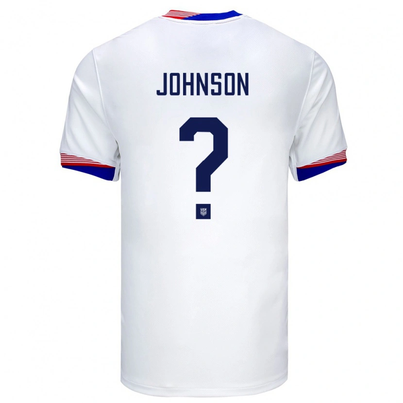 Danxen Børn Usa Jamir Johnson #0 Hvid Hjemmebane Spillertrøjer 24-26 Trøje T-Shirt