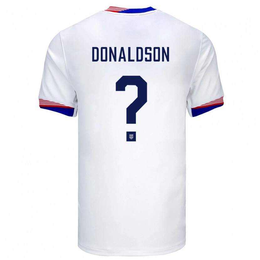 Danxen Børn Usa James Donaldson #0 Hvid Hjemmebane Spillertrøjer 24-26 Trøje T-Shirt