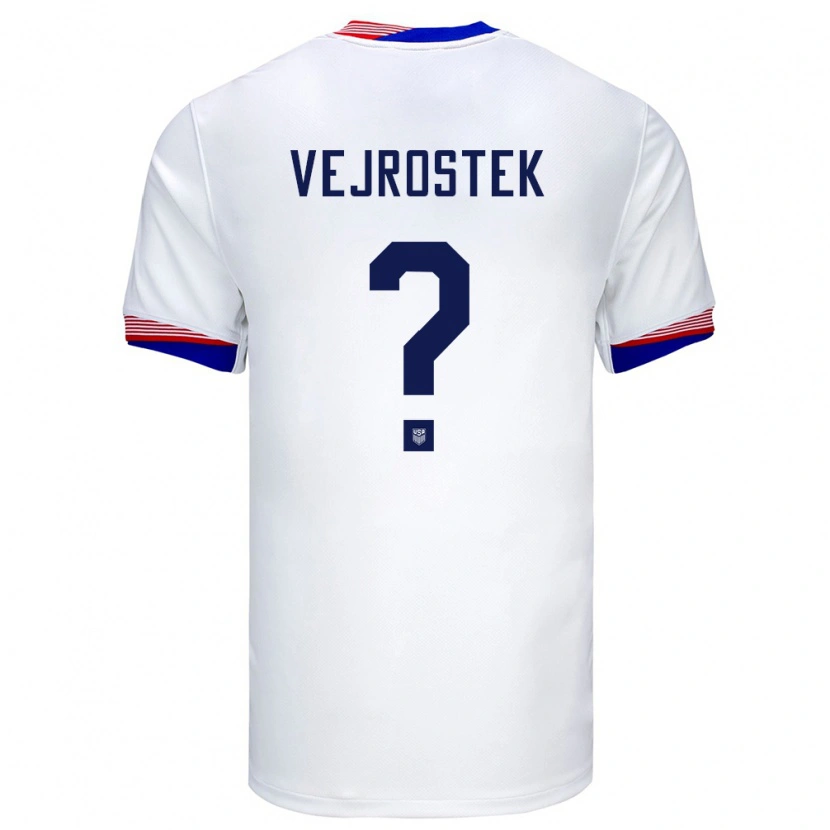 Danxen Børn Usa Liam Vejrostek #0 Hvid Hjemmebane Spillertrøjer 24-26 Trøje T-Shirt