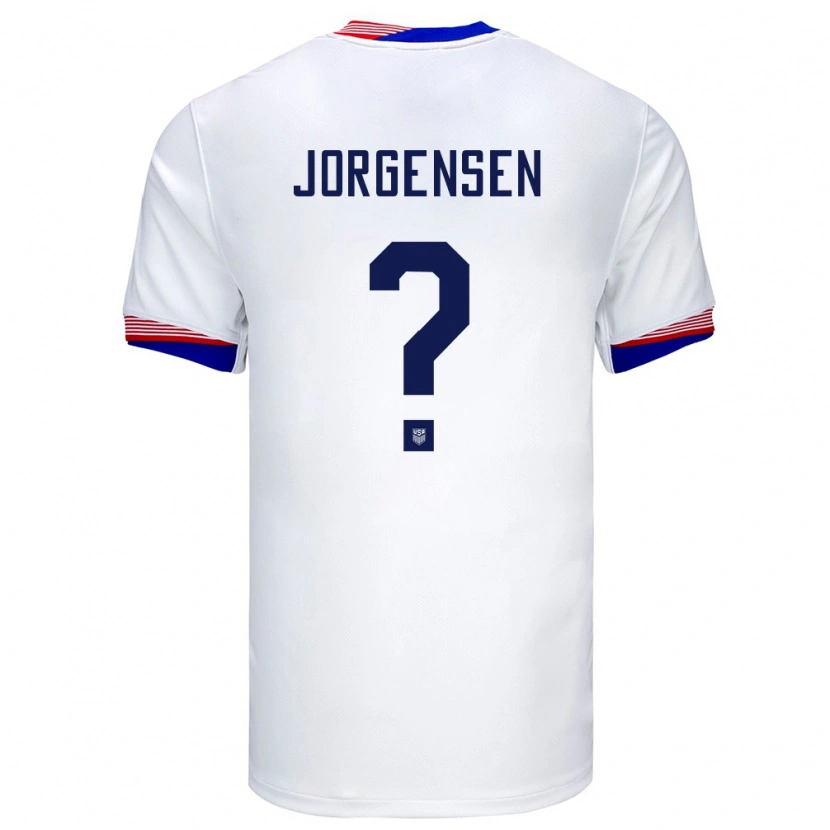 Danxen Børn Usa Owen Jorgensen #0 Hvid Hjemmebane Spillertrøjer 24-26 Trøje T-Shirt