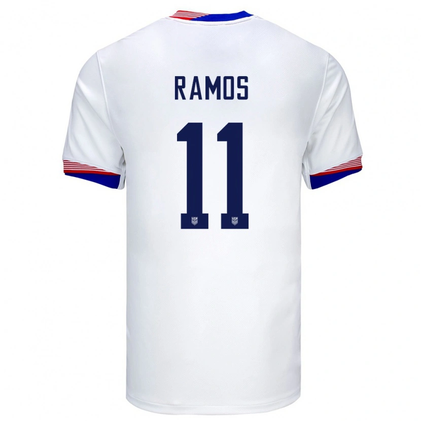 Danxen Børn Usa Rubén Ramos #11 Hvid Hjemmebane Spillertrøjer 24-26 Trøje T-Shirt