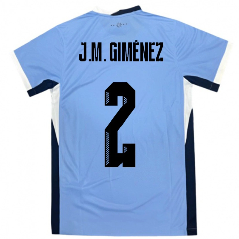 Danxen Børn Uruguay José María Giménez #2 Hvid Sort Hjemmebane Spillertrøjer 24-26 Trøje T-Shirt