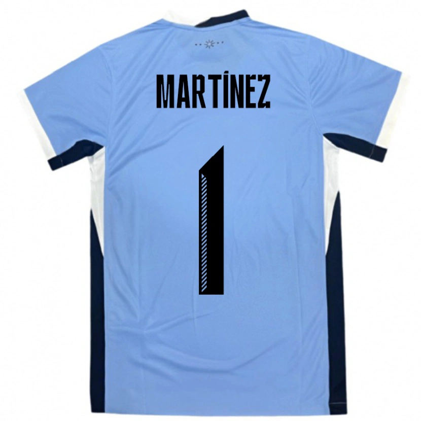 Danxen Børn Uruguay Kevin Martínez #1 Hvid Sort Hjemmebane Spillertrøjer 24-26 Trøje T-Shirt