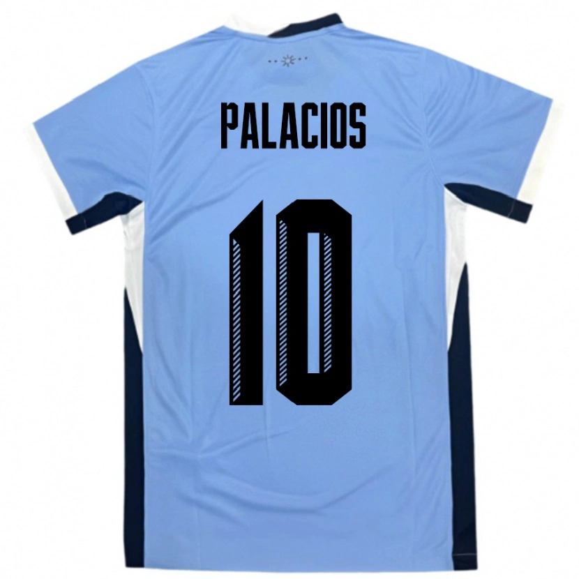 Danxen Børn Uruguay Tiago Palacios #10 Hvid Sort Hjemmebane Spillertrøjer 24-26 Trøje T-Shirt