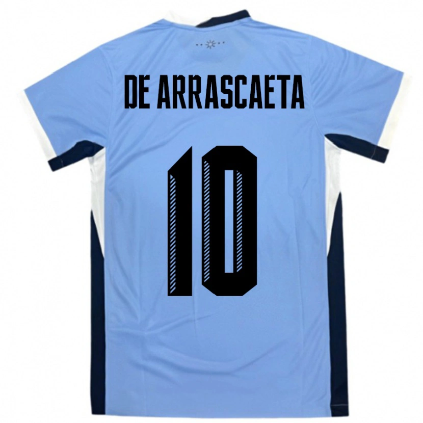 Danxen Børn Uruguay Giorgian De Arrascaeta #10 Hvid Sort Hjemmebane Spillertrøjer 24-26 Trøje T-Shirt