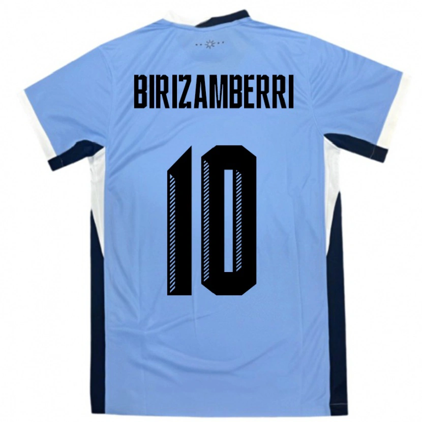 Danxen Børn Uruguay Carolina Birizamberri #10 Hvid Sort Hjemmebane Spillertrøjer 24-26 Trøje T-Shirt