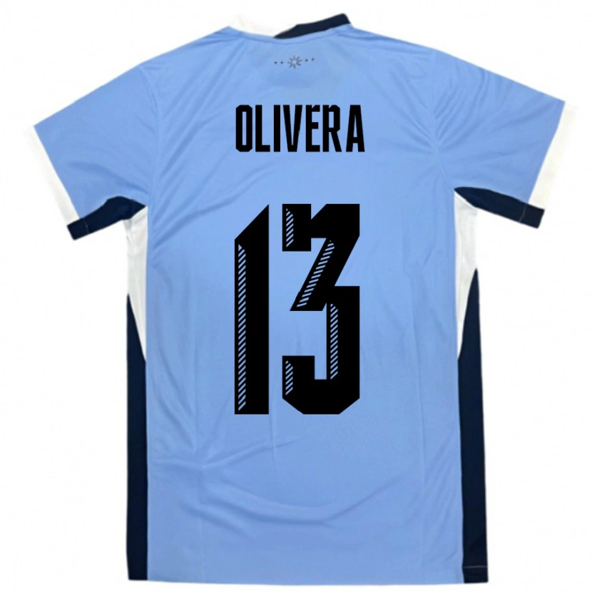 Danxen Børn Uruguay Sofia Olivera #13 Hvid Sort Hjemmebane Spillertrøjer 24-26 Trøje T-Shirt