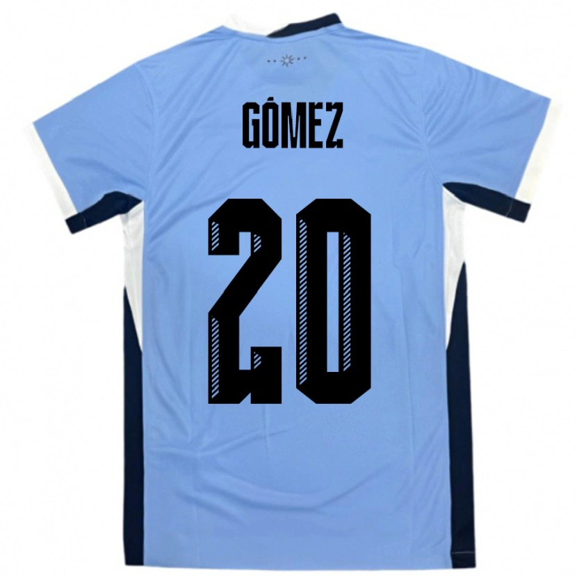 Danxen Børn Uruguay Luciana Gomez #20 Hvid Sort Hjemmebane Spillertrøjer 24-26 Trøje T-Shirt