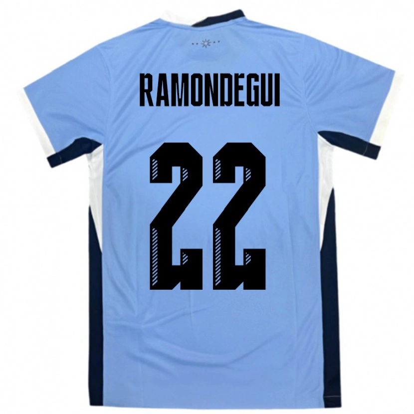 Danxen Børn Uruguay Sofia Ramondegui #22 Hvid Sort Hjemmebane Spillertrøjer 24-26 Trøje T-Shirt