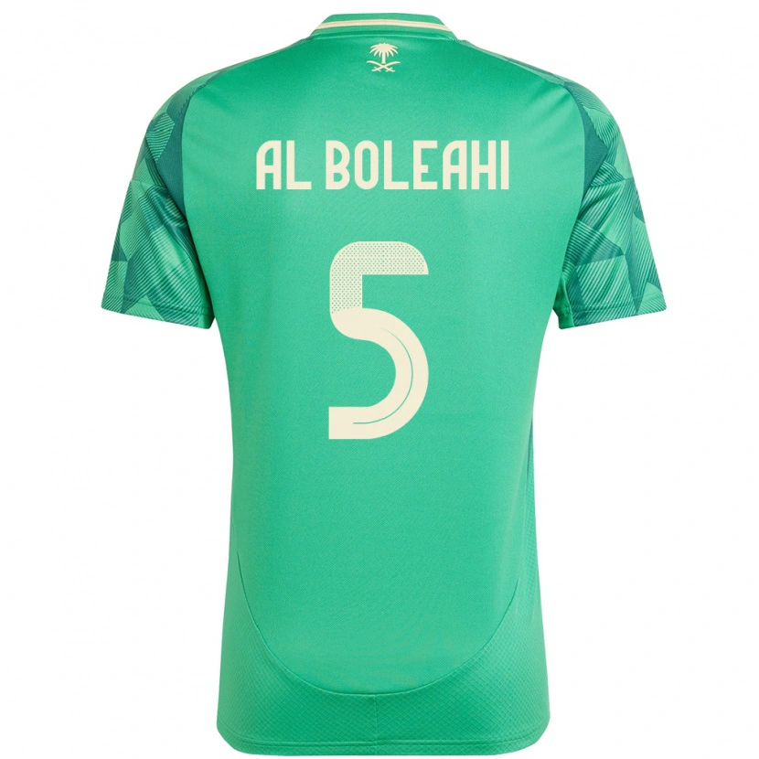 Danxen Børn Saudi-Arabien Ali Al-Bulayhi #5 Grøn Hjemmebane Spillertrøjer 24-26 Trøje T-Shirt