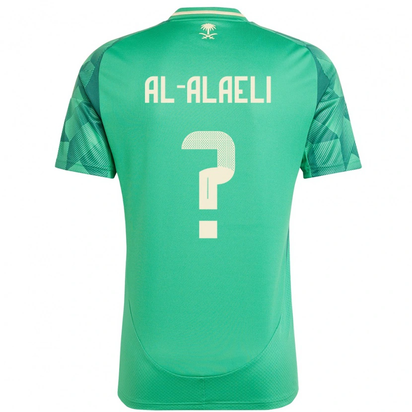 Danxen Børn Saudi-Arabien Mishal Al-Alaeli #0 Grøn Hjemmebane Spillertrøjer 24-26 Trøje T-Shirt