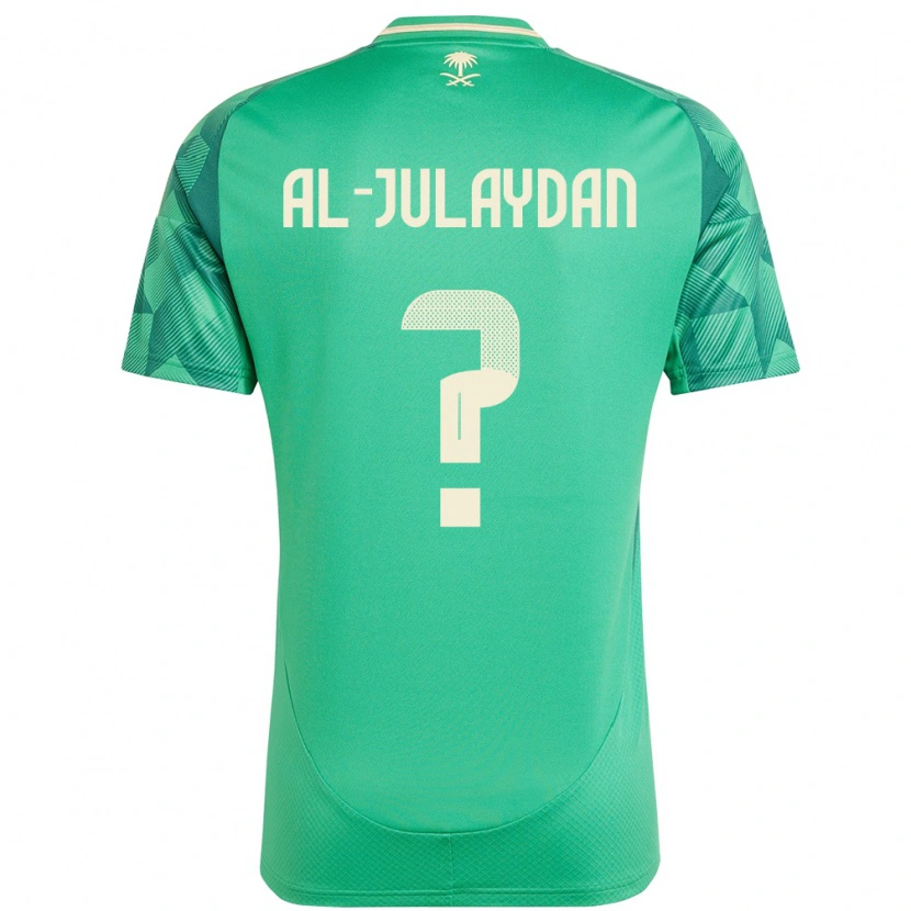 Danxen Børn Saudi-Arabien Ahmed Al-Julaydan #0 Grøn Hjemmebane Spillertrøjer 24-26 Trøje T-Shirt