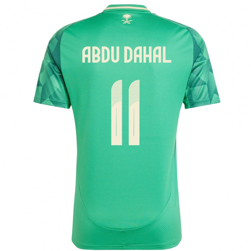 Danxen Børn Saudi-Arabien Sabri Abdu Dahal #11 Grøn Hjemmebane Spillertrøjer 24-26 Trøje T-Shirt