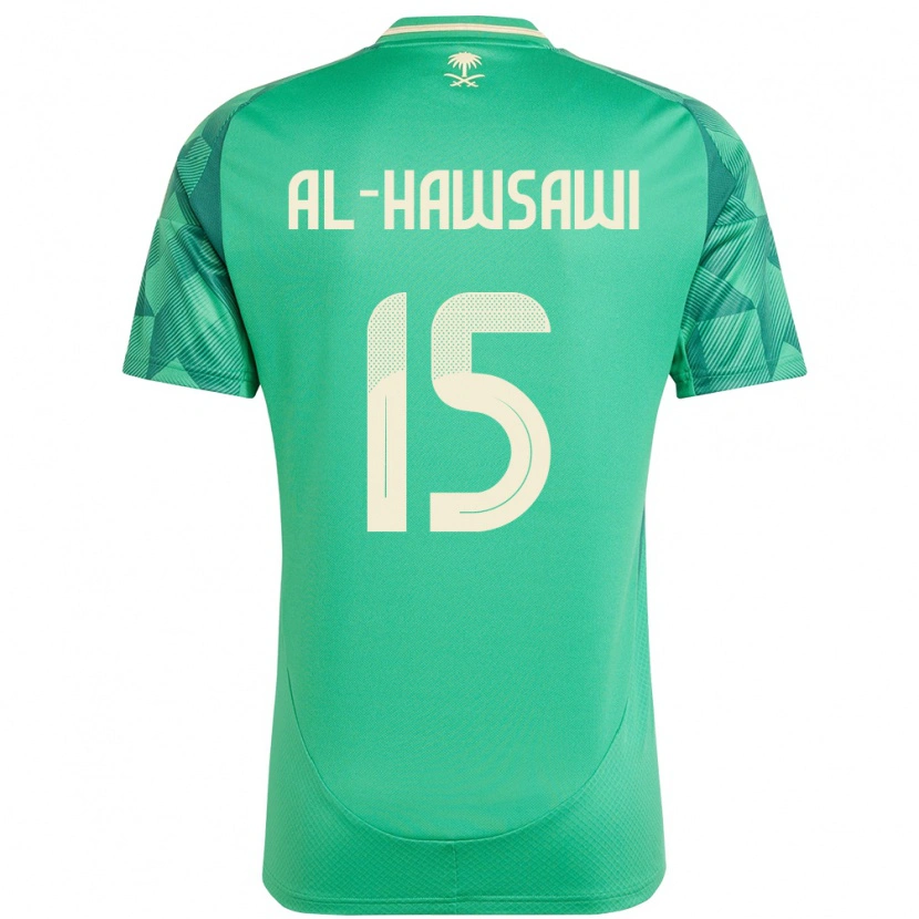 Danxen Børn Saudi-Arabien Suhayb Al-Hawsawi #15 Grøn Hjemmebane Spillertrøjer 24-26 Trøje T-Shirt