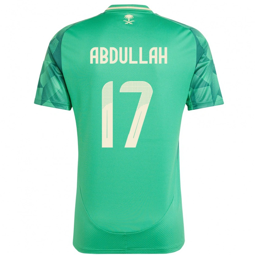 Danxen Børn Saudi-Arabien Salem Abdullah #17 Grøn Hjemmebane Spillertrøjer 24-26 Trøje T-Shirt