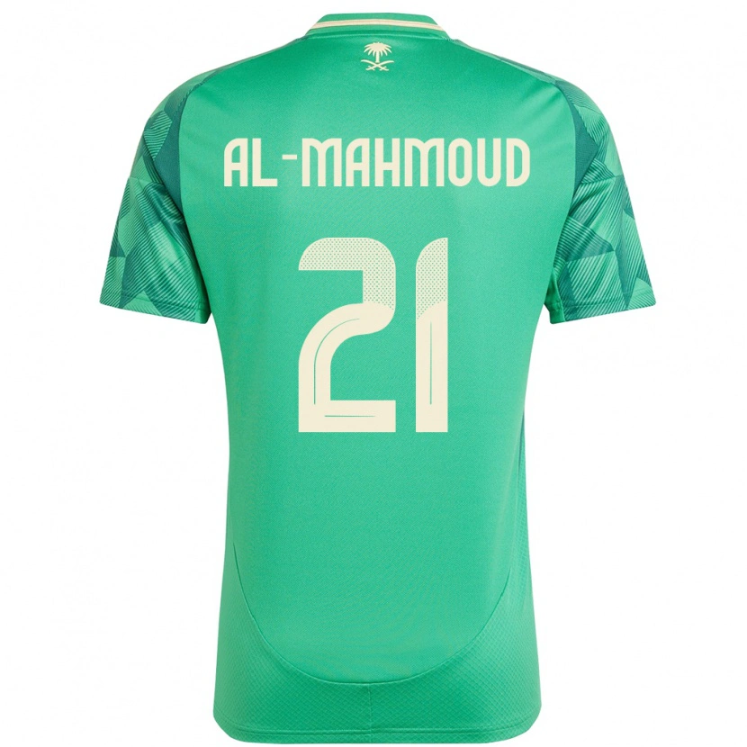 Danxen Børn Saudi-Arabien Mohammed Al-Mahmoud #21 Grøn Hjemmebane Spillertrøjer 24-26 Trøje T-Shirt