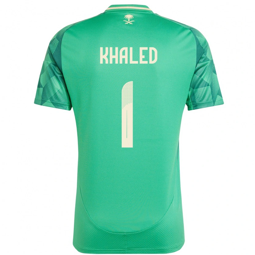 Danxen Børn Saudi-Arabien Sarah Khaled #1 Grøn Hjemmebane Spillertrøjer 24-26 Trøje T-Shirt