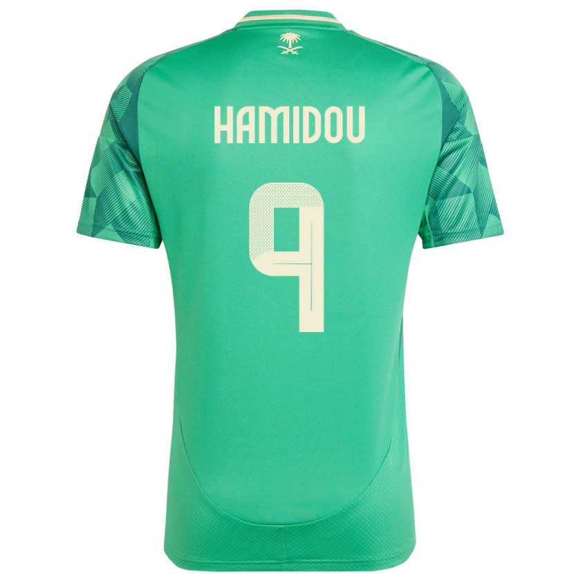 Danxen Børn Saudi-Arabien Rayane Hamidou #9 Grøn Hjemmebane Spillertrøjer 24-26 Trøje T-Shirt