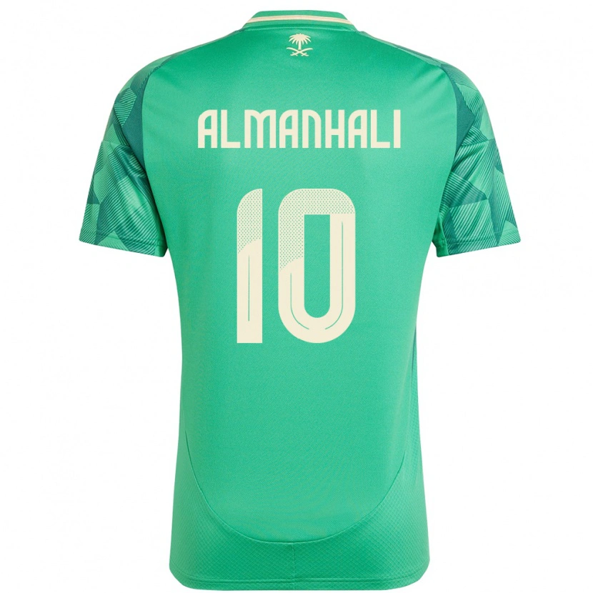 Danxen Børn Saudi-Arabien Suwailem Almanhali #10 Grøn Hjemmebane Spillertrøjer 24-26 Trøje T-Shirt