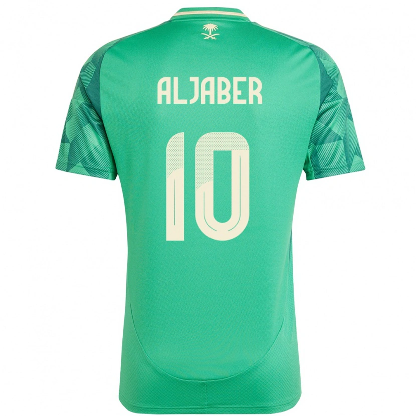 Danxen Børn Saudi-Arabien Yassen Aljaber #10 Grøn Hjemmebane Spillertrøjer 24-26 Trøje T-Shirt