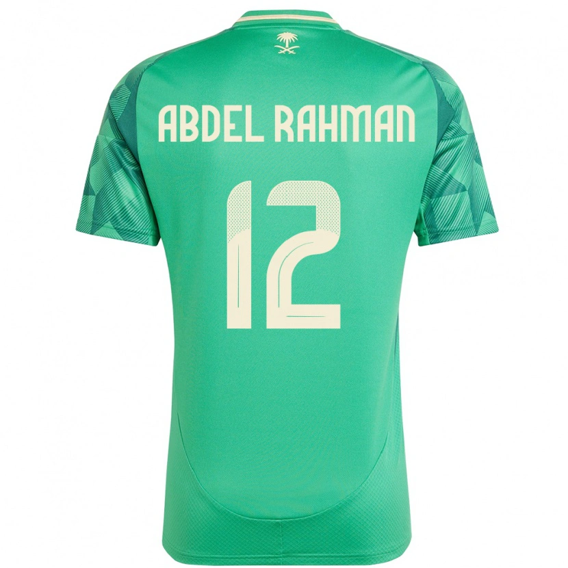 Danxen Børn Saudi-Arabien Mona Abdel Rahman #12 Grøn Hjemmebane Spillertrøjer 24-26 Trøje T-Shirt