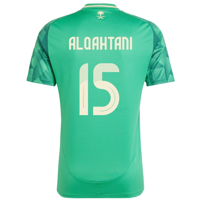 Danxen Børn Saudi-Arabien Mohammed Alqahtani #15 Grøn Hjemmebane Spillertrøjer 24-26 Trøje T-Shirt