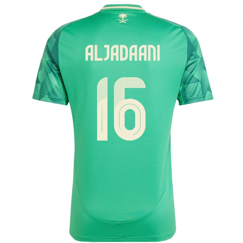 Danxen Børn Saudi-Arabien Nawaf Aljadaani #16 Grøn Hjemmebane Spillertrøjer 24-26 Trøje T-Shirt