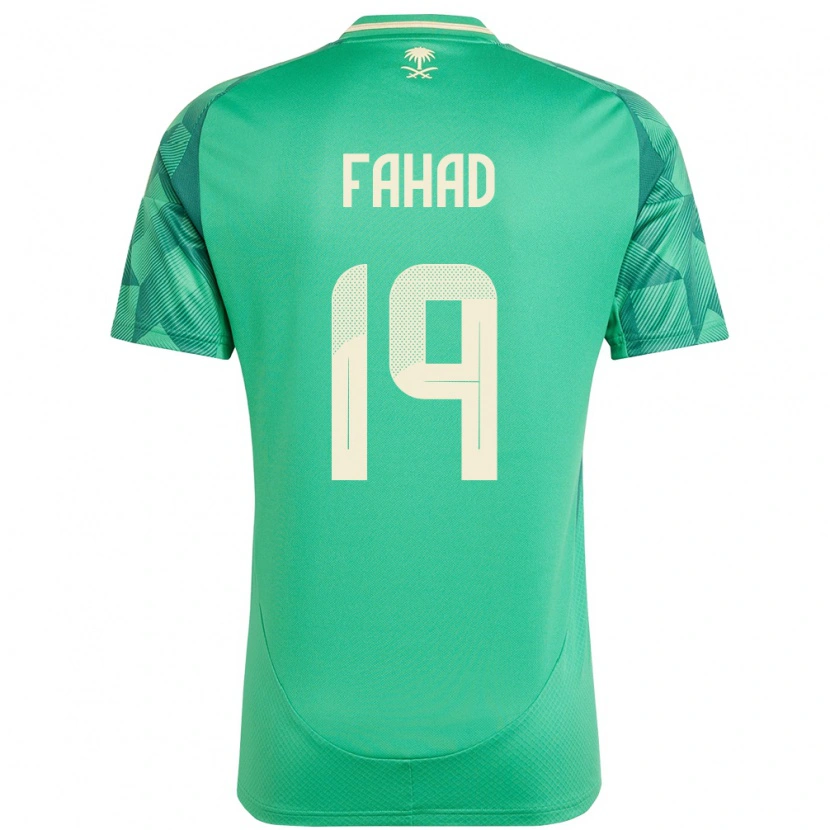 Danxen Børn Saudi-Arabien Fahad Al Muwallad #19 Grøn Hjemmebane Spillertrøjer 24-26 Trøje T-Shirt