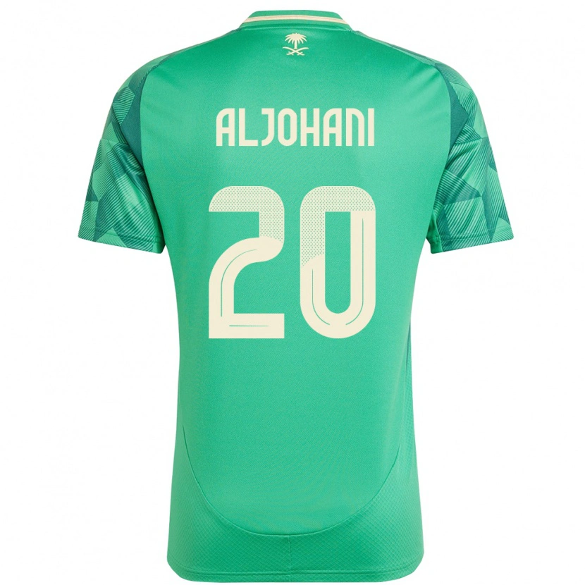 Danxen Børn Saudi-Arabien Ziyad Aljohani #20 Grøn Hjemmebane Spillertrøjer 24-26 Trøje T-Shirt