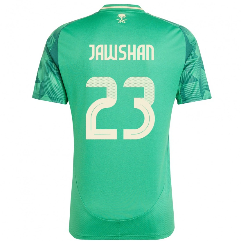 Danxen Børn Saudi-Arabien Yazeed Jawshan #23 Grøn Hjemmebane Spillertrøjer 24-26 Trøje T-Shirt