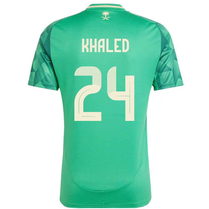 Danxen Børn Saudi-Arabien Atheer Khaled #24 Grøn Hjemmebane Spillertrøjer 24-26 Trøje T-Shirt