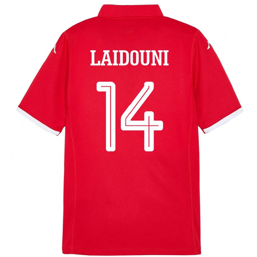 Danxen Børn Tunesien Aïssa Laïdouni #14 Rød Hjemmebane Spillertrøjer 24-26 Trøje T-Shirt