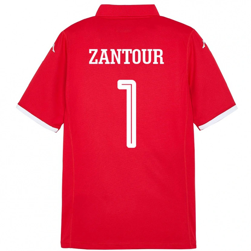 Danxen Børn Tunesien Ishak Zantour #1 Rød Hjemmebane Spillertrøjer 24-26 Trøje T-Shirt