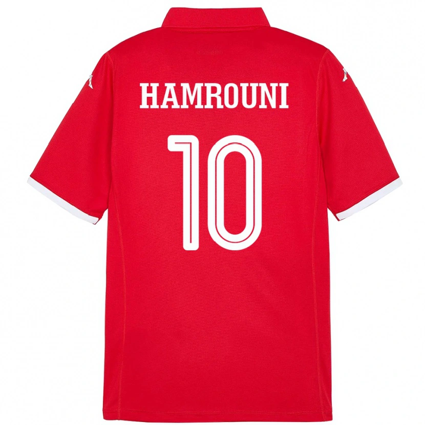 Danxen Børn Tunesien Rayen Hamrouni #10 Rød Hjemmebane Spillertrøjer 24-26 Trøje T-Shirt