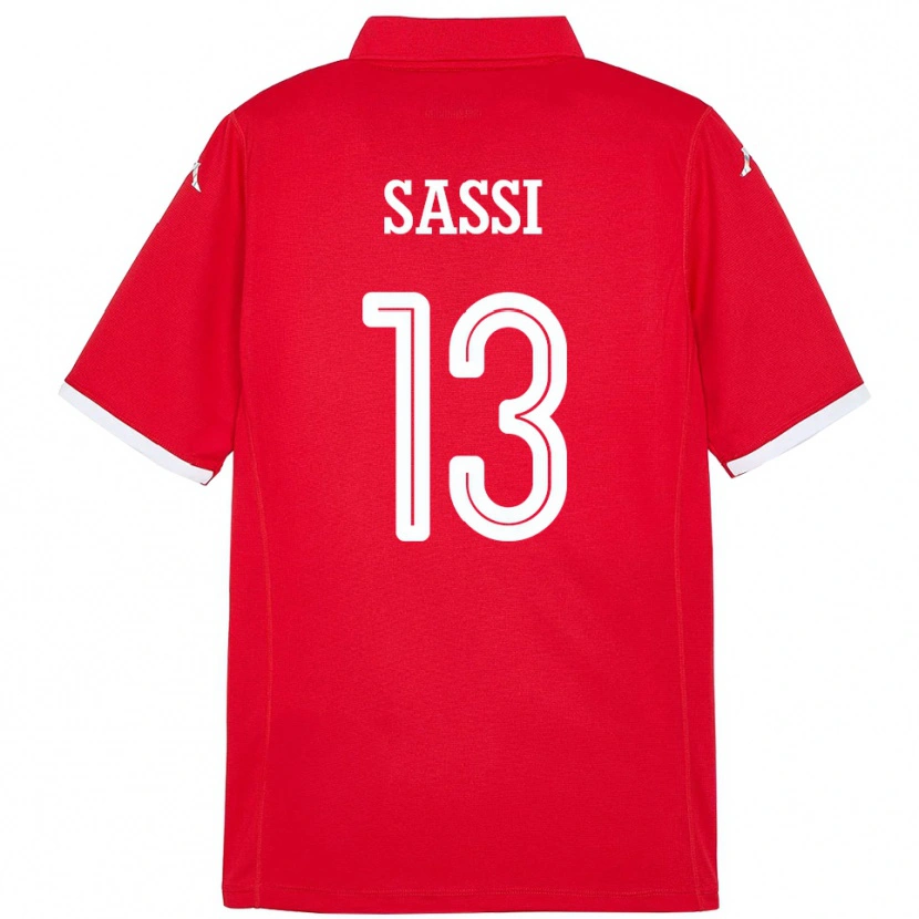 Danxen Børn Tunesien Ferjani Sassi #13 Rød Hjemmebane Spillertrøjer 24-26 Trøje T-Shirt