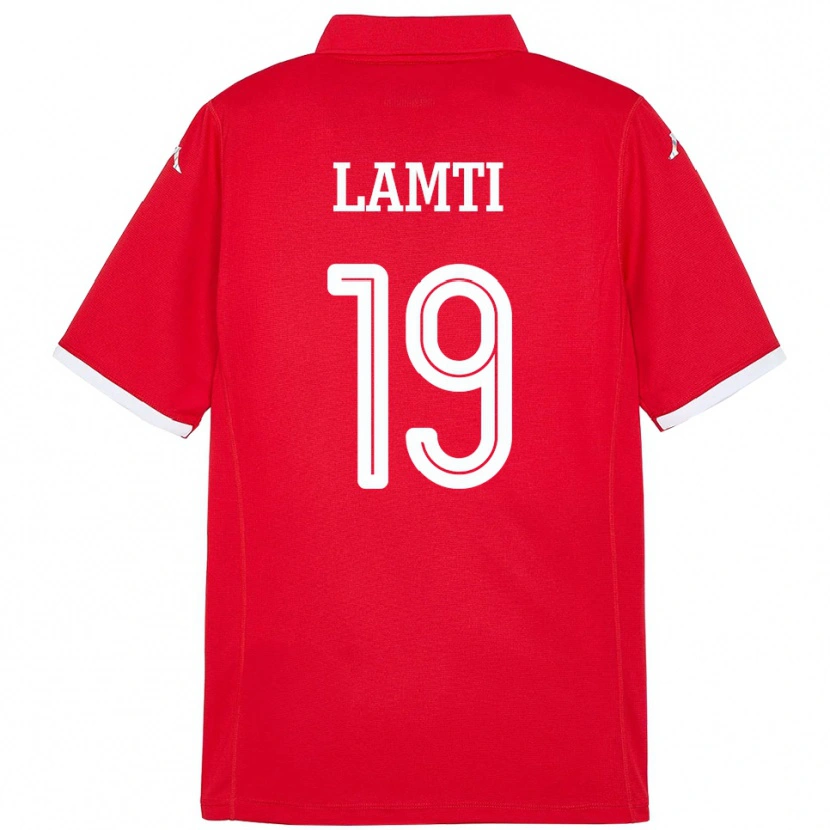 Danxen Børn Tunesien Chirine Lamti #19 Rød Hjemmebane Spillertrøjer 24-26 Trøje T-Shirt