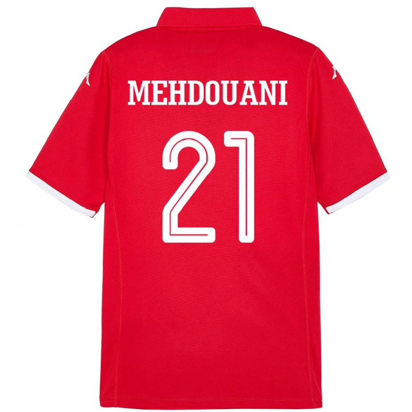 Danxen Børn Tunesien Firas Mehdouani #21 Rød Hjemmebane Spillertrøjer 24-26 Trøje T-Shirt