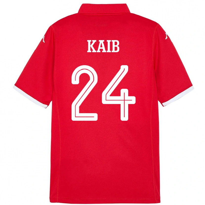 Danxen Børn Tunesien Rami Kaib #24 Rød Hjemmebane Spillertrøjer 24-26 Trøje T-Shirt