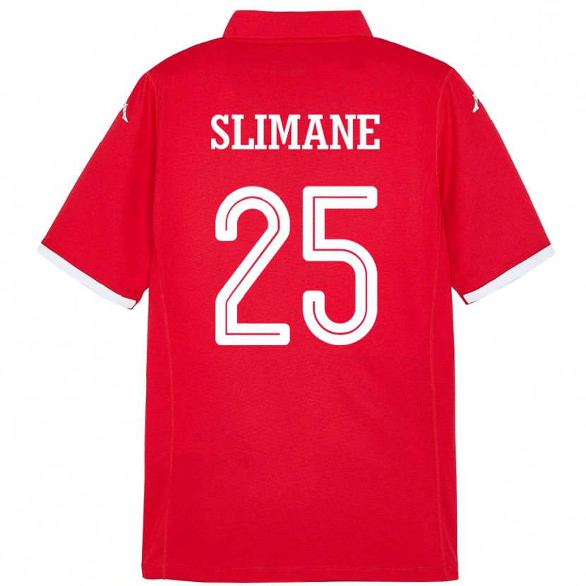 Danxen Børn Tunesien Anis Ben Slimane #25 Rød Hjemmebane Spillertrøjer 24-26 Trøje T-Shirt