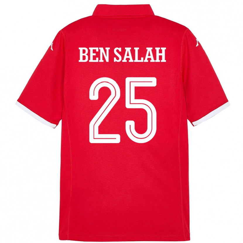 Danxen Børn Tunesien Heni Ben Salah #25 Rød Hjemmebane Spillertrøjer 24-26 Trøje T-Shirt