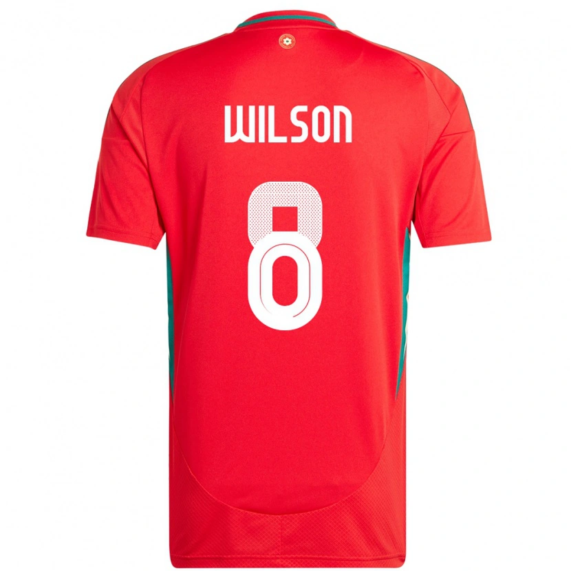 Danxen Børn Wales Harry Wilson #8 Rød Hjemmebane Spillertrøjer 24-26 Trøje T-Shirt