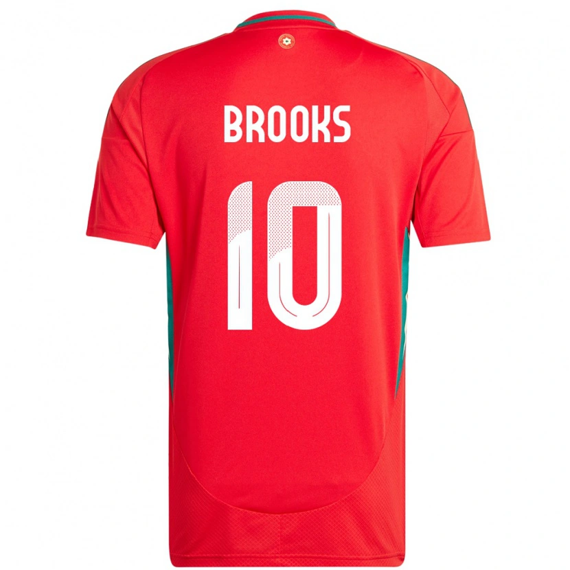 Danxen Børn Wales David Brooks #10 Rød Hjemmebane Spillertrøjer 24-26 Trøje T-Shirt