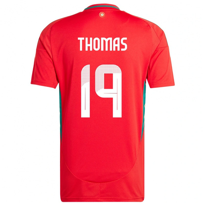 Danxen Børn Wales Sorba Thomas #19 Rød Hjemmebane Spillertrøjer 24-26 Trøje T-Shirt