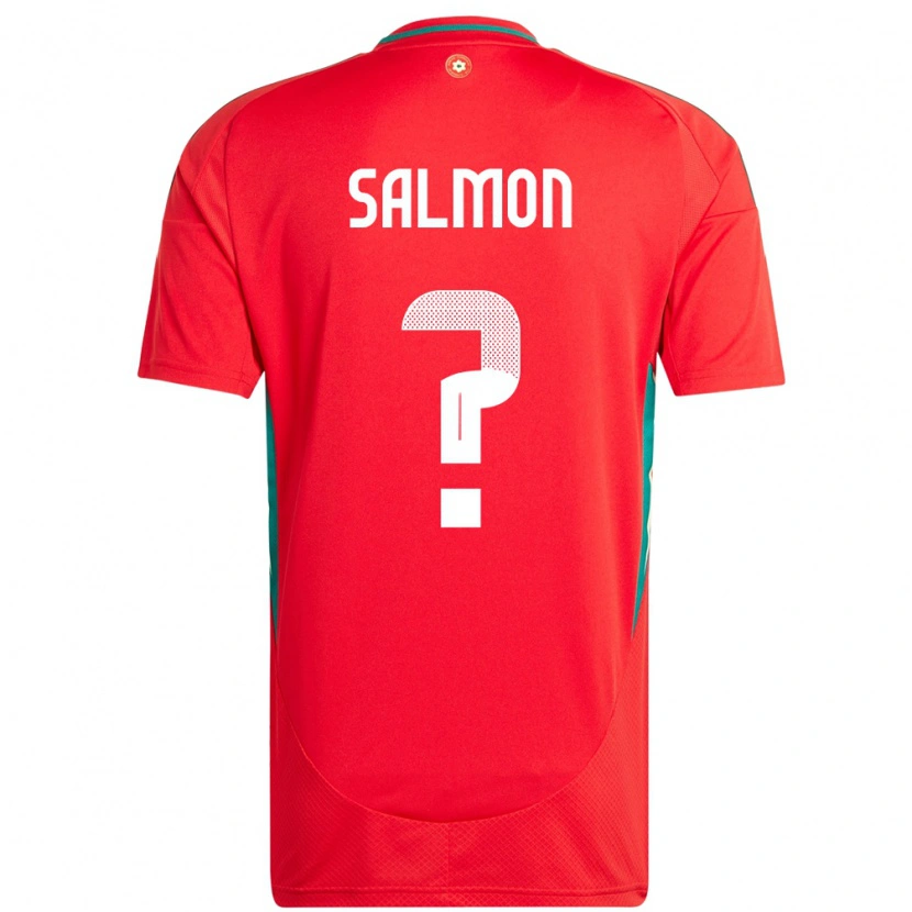 Danxen Børn Wales Josh Salmon #0 Rød Hjemmebane Spillertrøjer 24-26 Trøje T-Shirt